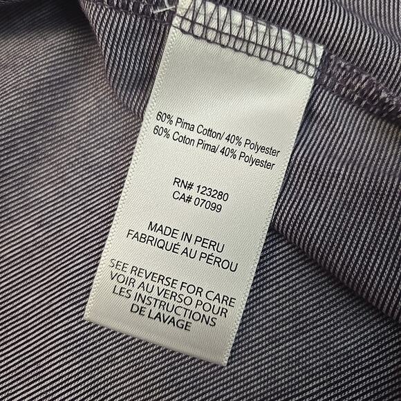 Travis Mathew Golf Polo Shirt Men Size Medium Lavender Striped Pima Cotton Blend - Picture 9 of 10